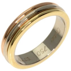Cartier Three Color #44 Ring, K18 Yellow Gold, K18WG, K18PG, Women's