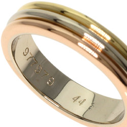 Cartier Three Color #44 Ring, K18 Yellow Gold, K18WG, K18PG, Women's