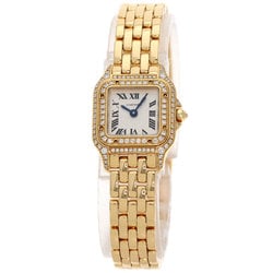 Cartier WJPN0032 Panthere de Double Bezel Diamond Current Model Wristwatch K18 Yellow Gold K18YG Ladies