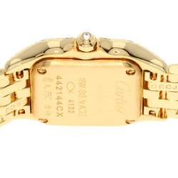 Cartier WJPN0032 Panthere de Double Bezel Diamond Current Model Wristwatch K18 Yellow Gold K18YG Ladies