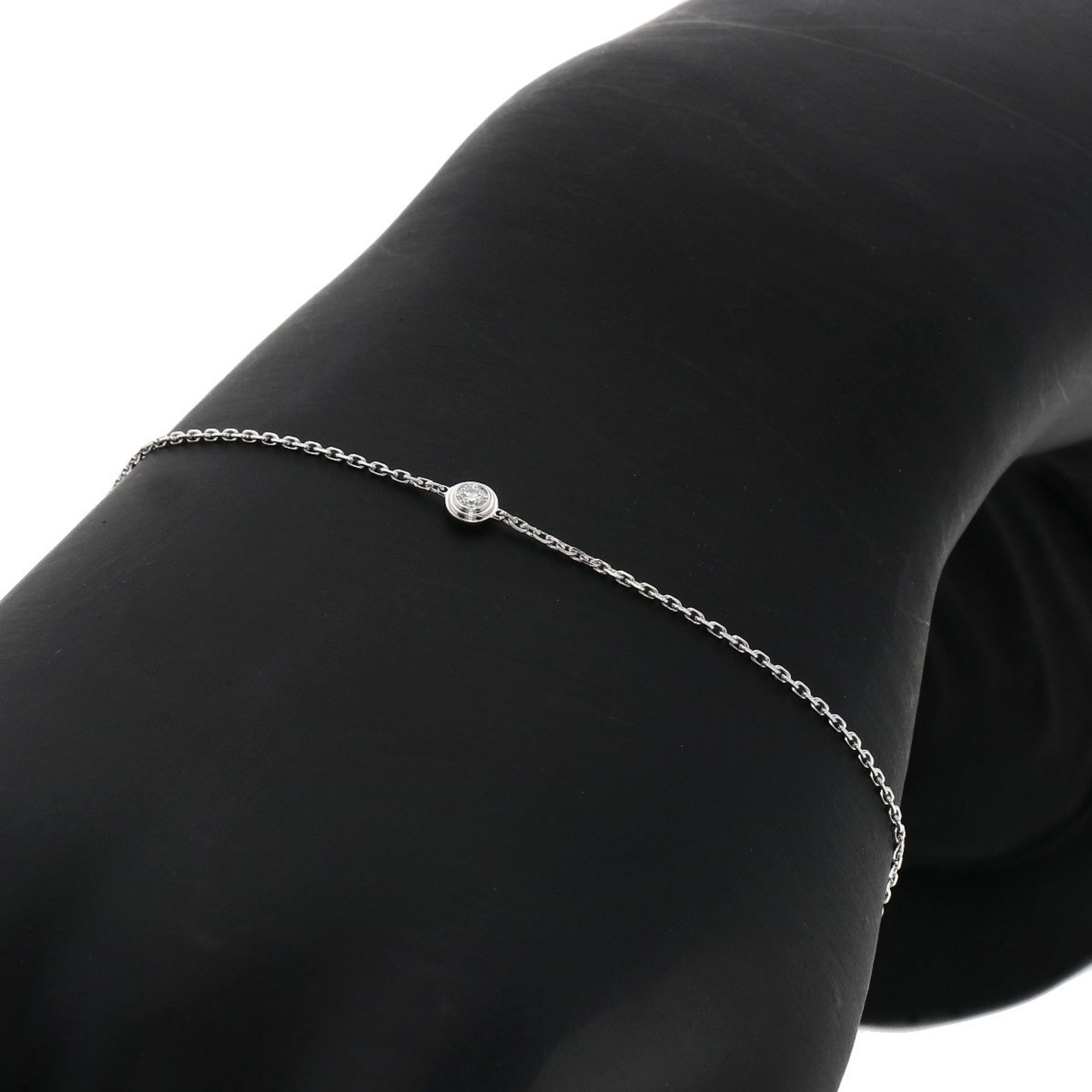 Cartier Diamant Léger D'Amour 1P Diamond Bracelet K18 White Gold Women's