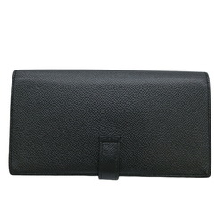 HERMES Bearn Soufflet Long Wallet in Epsom Leather, Black