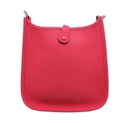 HERMES Evelyn TPM Shoulder Bag Leather Taurillon Clemence Rose Extreme Pink