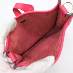 HERMES Evelyn TPM Shoulder Bag Leather Taurillon Clemence Rose Extreme Pink