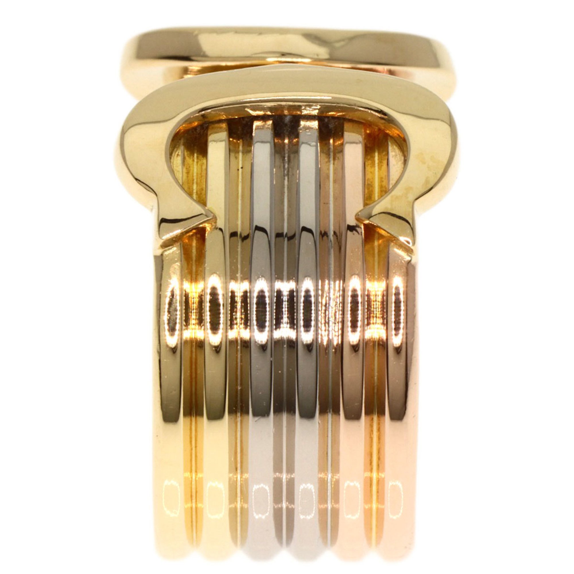 Cartier 2C LM #55 Ring, K18 Yellow Gold, K18WG, K18PG, Women's
