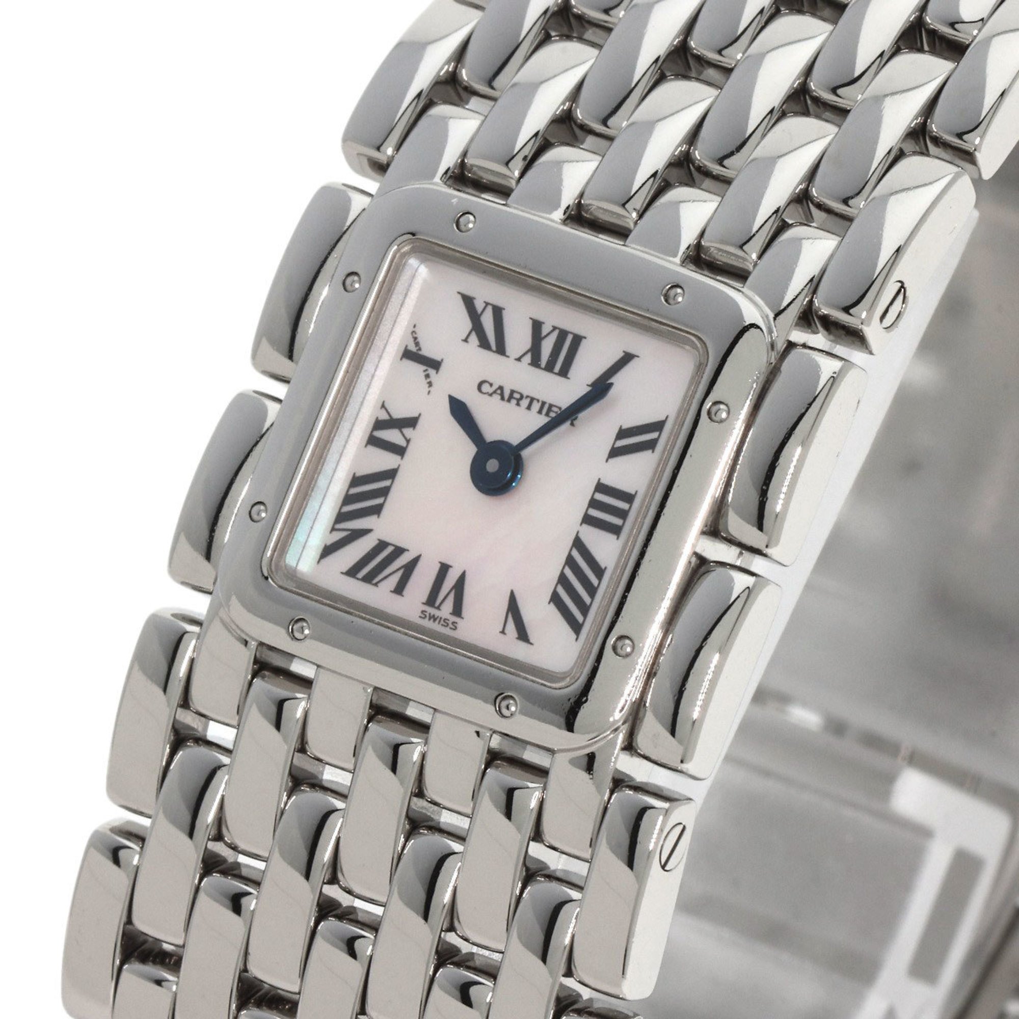 Cartier W61001T9 Panthere Ruban Manufacturer Complete Watch Stainless Steel SS Ladies