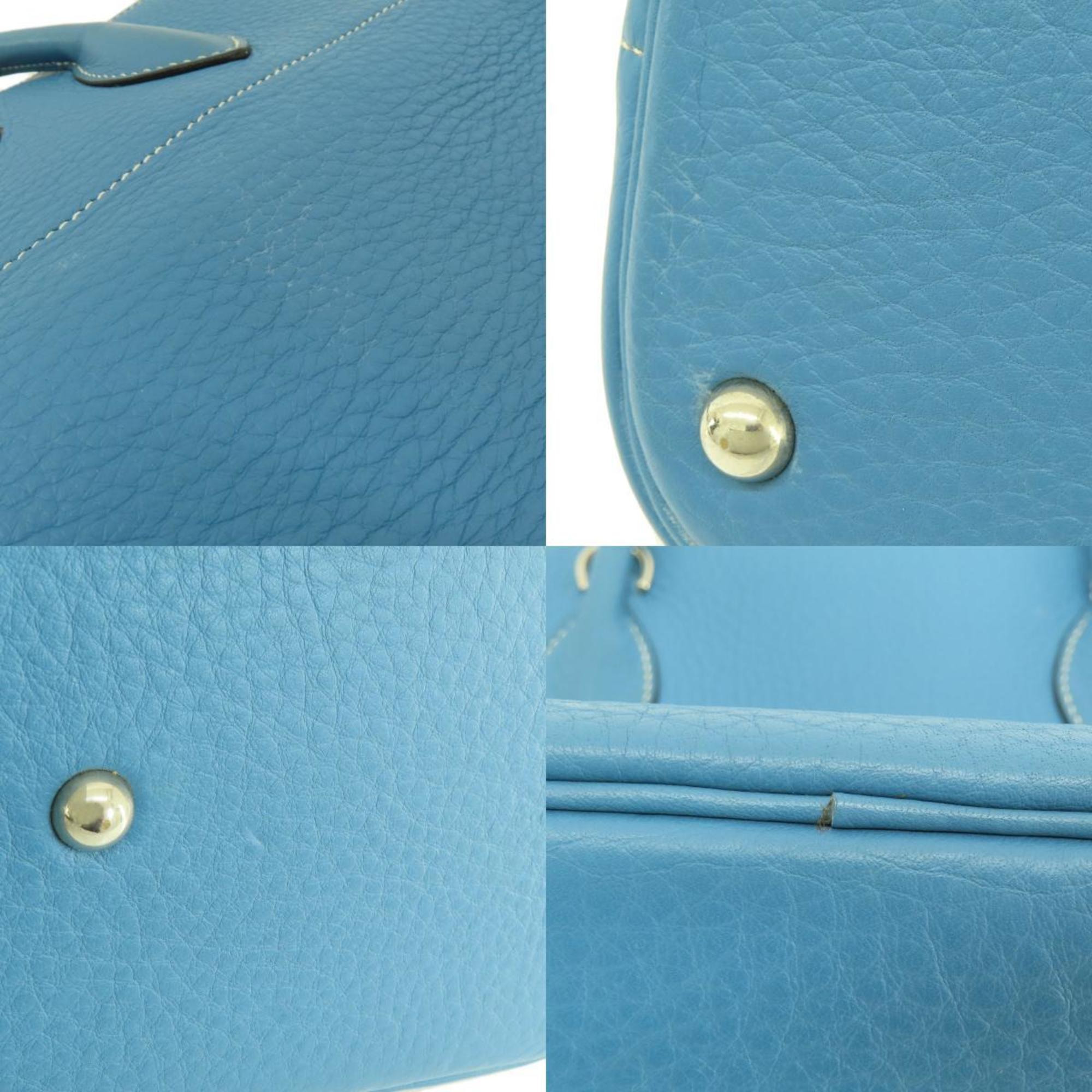 Hermes Bolide 35 Blue Jean Handbag Taurillon Women's