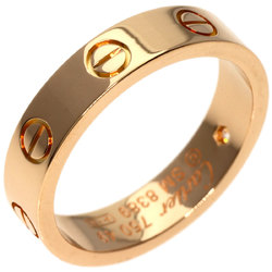 Cartier Love Ring 1PD #49 Ring, K18 Pink Gold, Women's