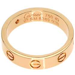 Cartier Love Ring 1PD #49 Ring, K18 Pink Gold, Women's