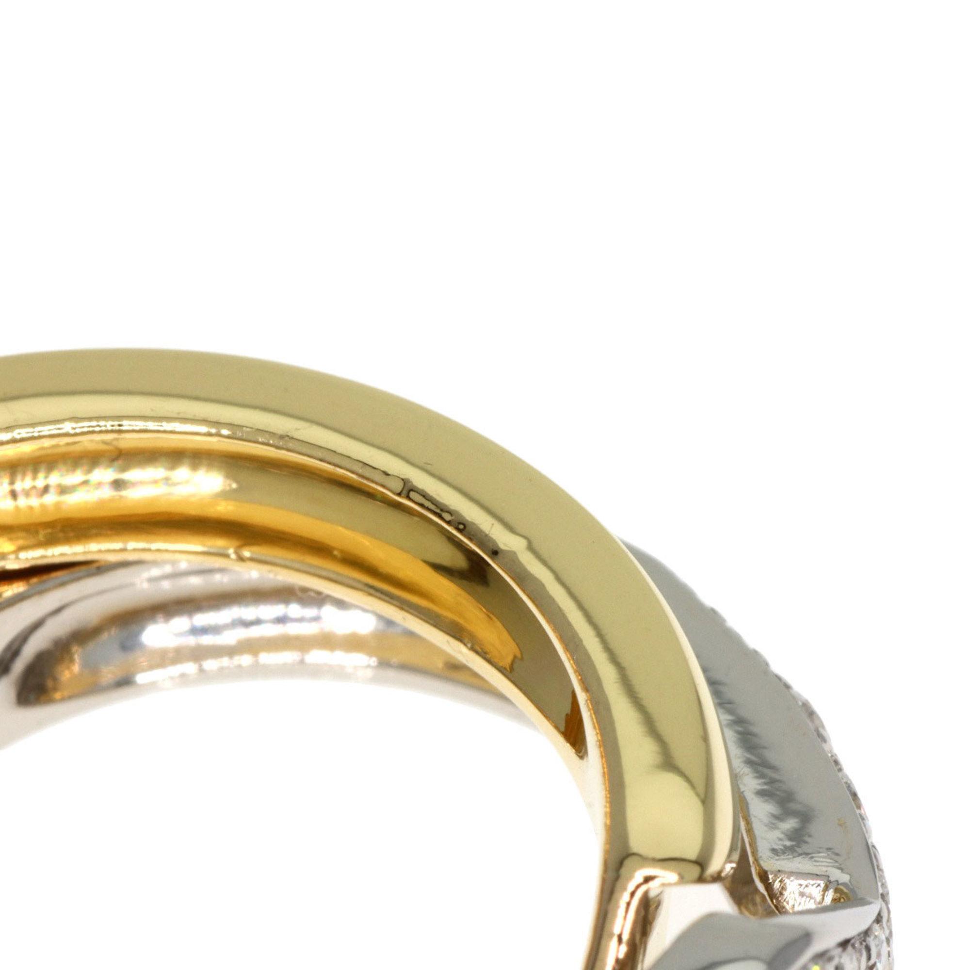 Cartier Diamond #51 Ring, K18 Yellow Gold, PT950, Women's