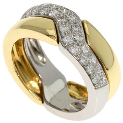 Cartier Diamond #51 Ring, K18 Yellow Gold, PT950, Women's