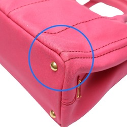 PRADA Tote Bag 2way Canapa Denim 1BG439 Fuchsia Pink