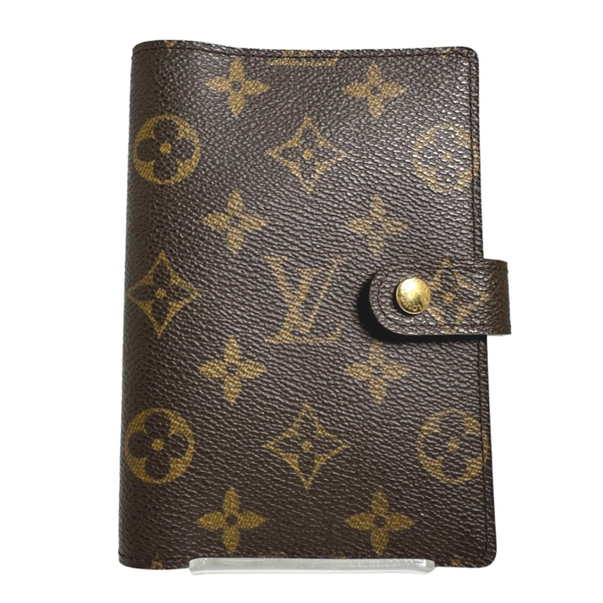 Louis Vuitton LOUIS VUITTON Notebook Cover Case Monogram Agenda PM Canvas R20005 Brown LV