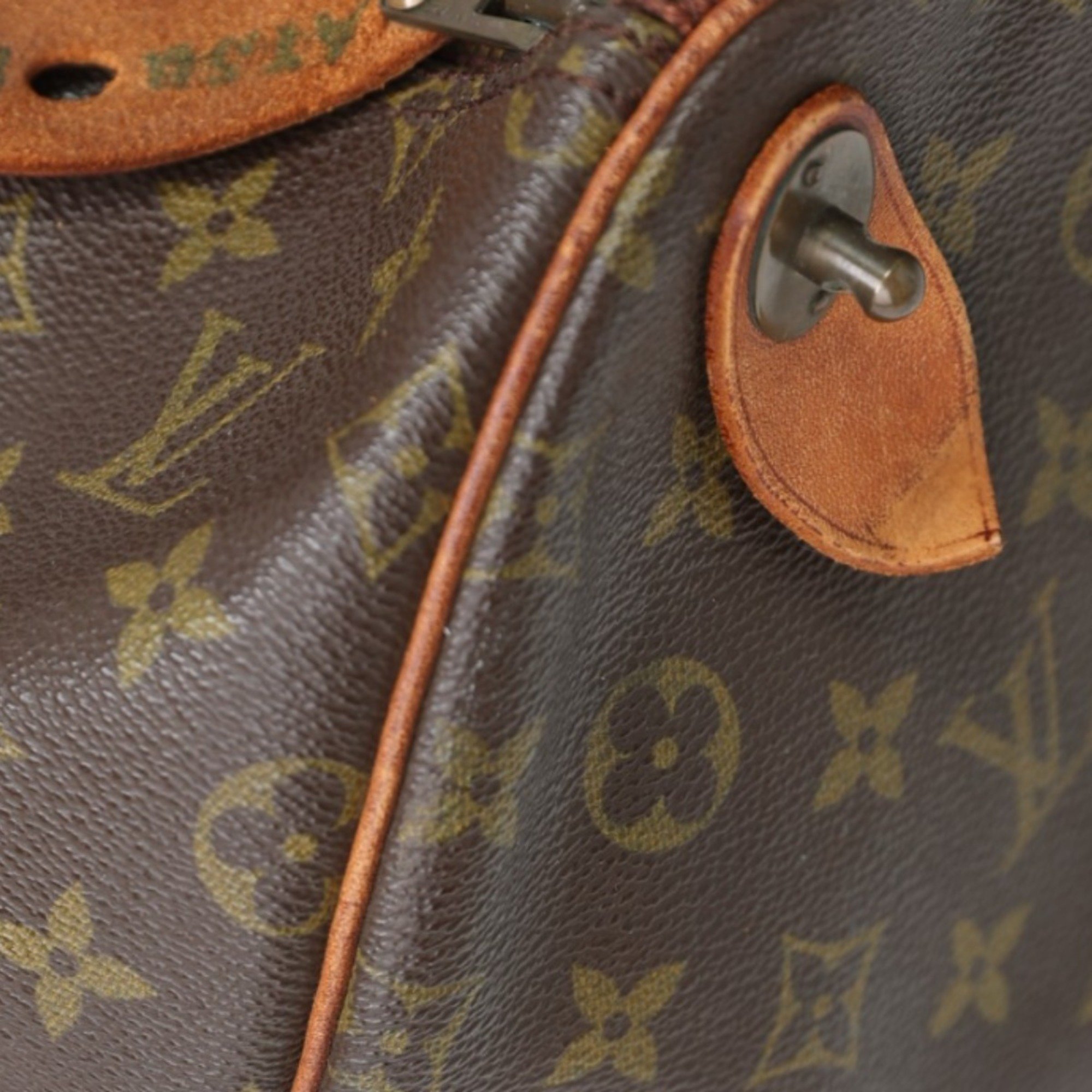 Louis Vuitton Boston Bag Monogram Keepall 55 Canvas M41424 Brown LV
