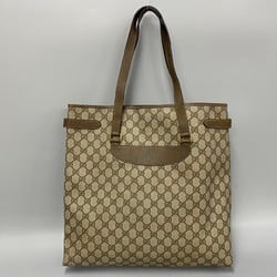 GUCCI Old Gucci GG hardware leather tote bag handbag brown 34464