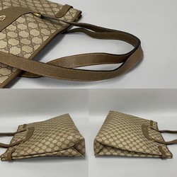 GUCCI Old Gucci GG hardware leather tote bag handbag brown 34464