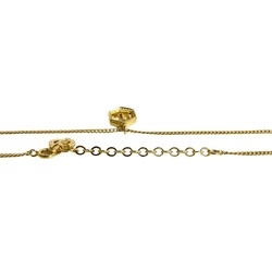 Christian Dior metal chain necklace pendant women's men's gold 84325