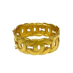 CHANEL 96A engraved Coco mark bracelet bangle gold men's women's 19844