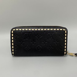 LOUIS VUITTON Louis Vuitton Zippy Wallet Monogram Empreinte Leather Long Black 20301