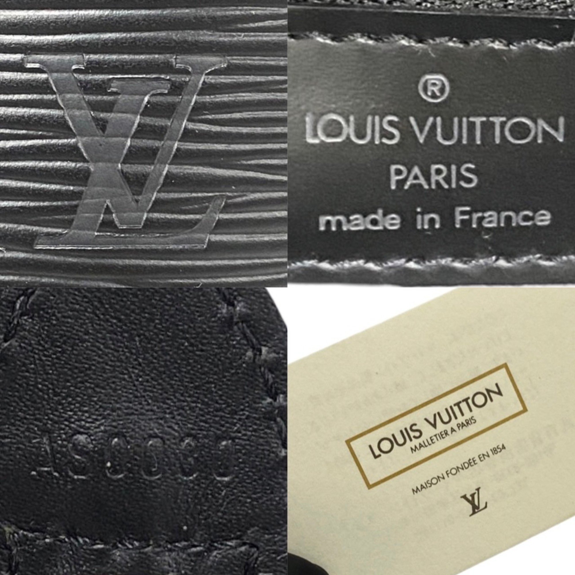 LOUIS VUITTON Saint Jacques Epi Leather Handbag Tote Bag Noir Black 38527