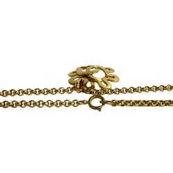CHANEL 95P engraved Coco mark chain necklace pendant gold for women and men 08351