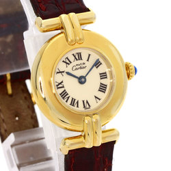 Cartier Must Colisee Watch GP Leather Ladies