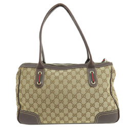 Gucci 177052 GG Sherry Line Tote Bag Canvas Women's