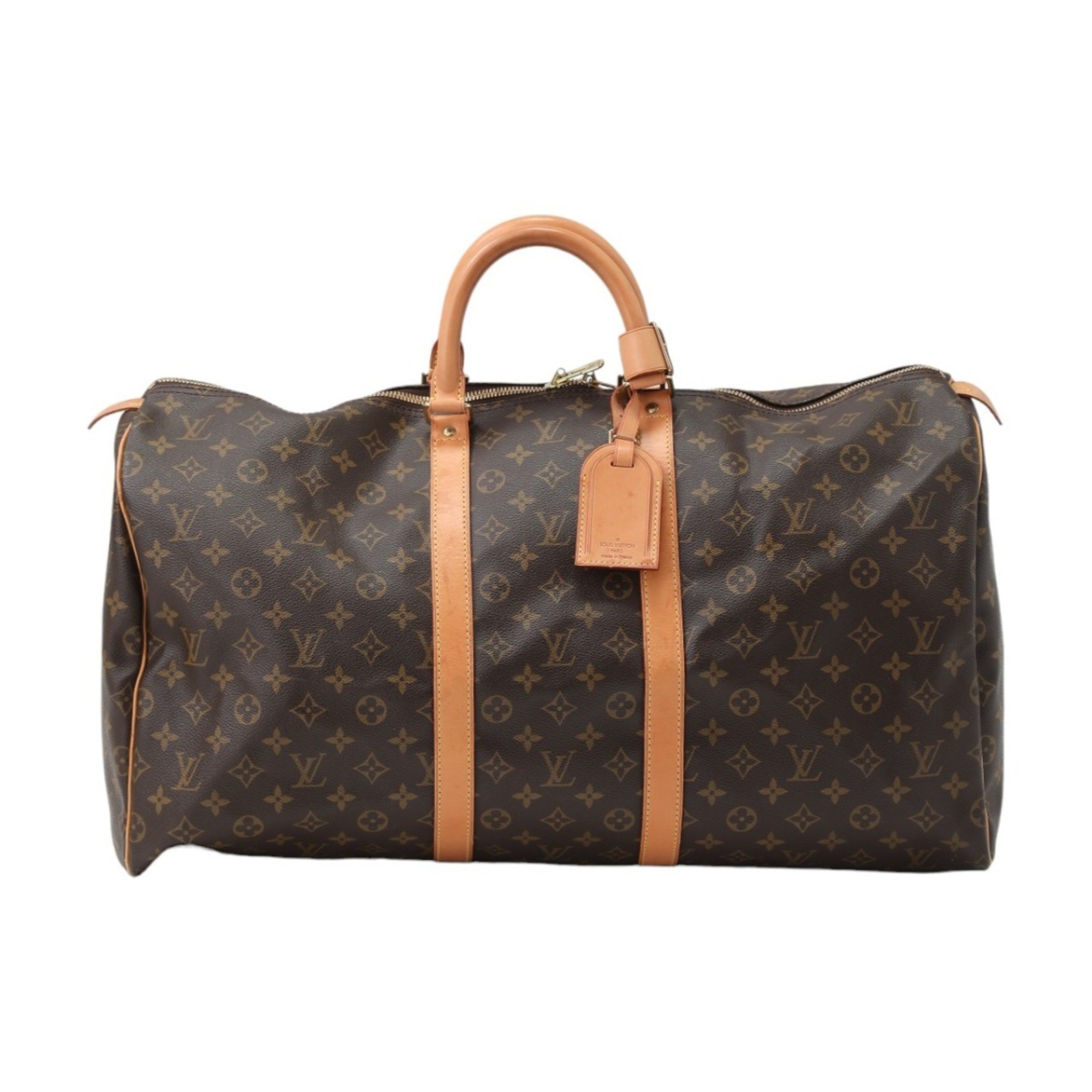 Louis Vuitton Boston Bag Monogram Keepall 55 Canvas M41424 Brown LV