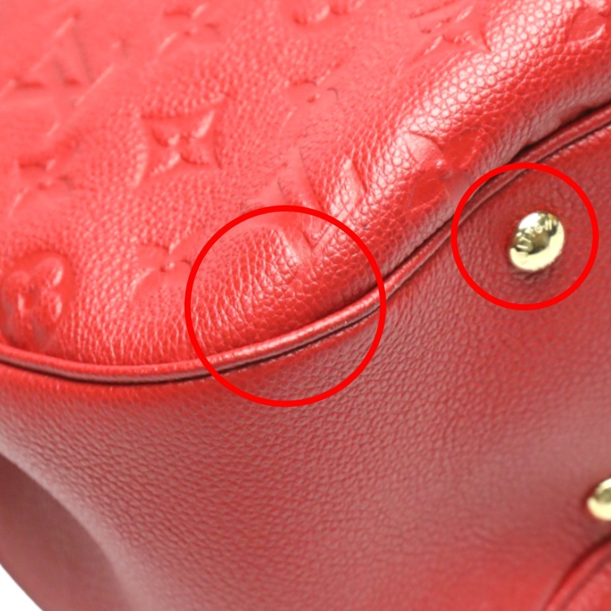 Louis Vuitton LOUIS VUITTON Handbag Monogram Empreinte Spontini M42820 Red LV