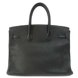 Hermes Birkin 35 Black Handbag Taurillon Women's
