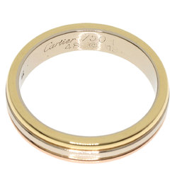 Cartier Three Color #48 Ring, K18 Yellow Gold, K18WG, K18PG, Women's