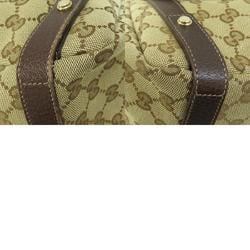 Gucci 130736 GG Tote Bag Canvas Leather Women's