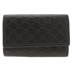 Gucci 150402 Micro GG Outlet Key Case Calf Leather Men's