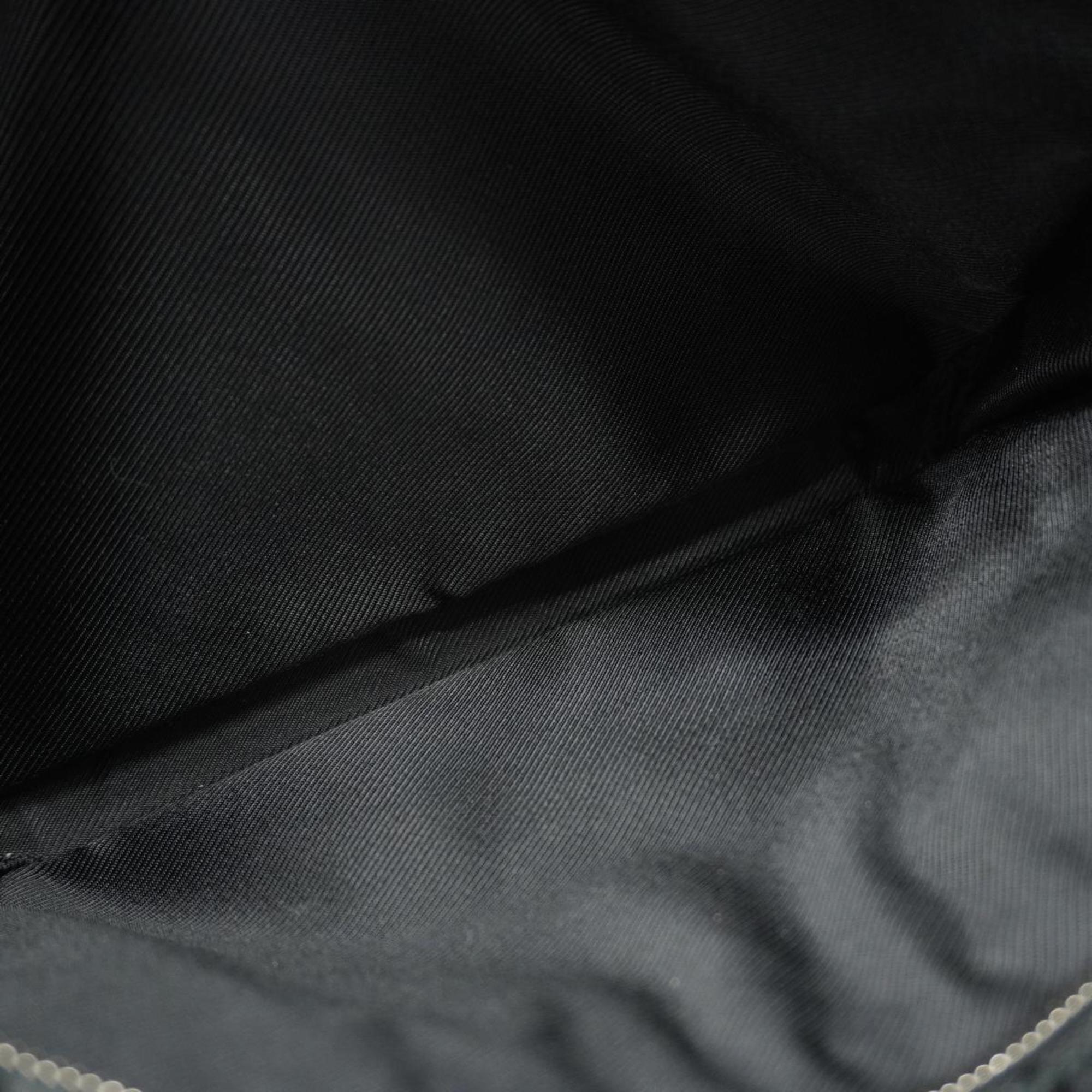 Gucci Shoulder Bag GG Canvas 92555 Leather Black Men Women