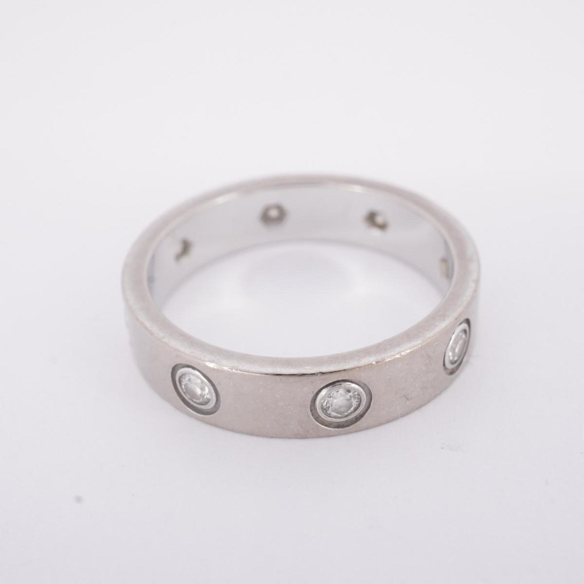 Cartier Ring Love Full Diamond K18WG White Gold Ladies