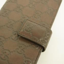 Gucci Long Wallet Guccissima 233024 Leather Brown Men's Women's