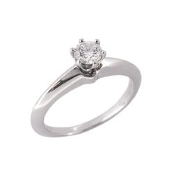 Tiffany Ring Solitaire 1PD Diamond Pt950 Platinum Ladies