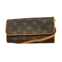 Louis Vuitton Shoulder Bag Monogram Pochette Twin PM M51854 Brown Women's