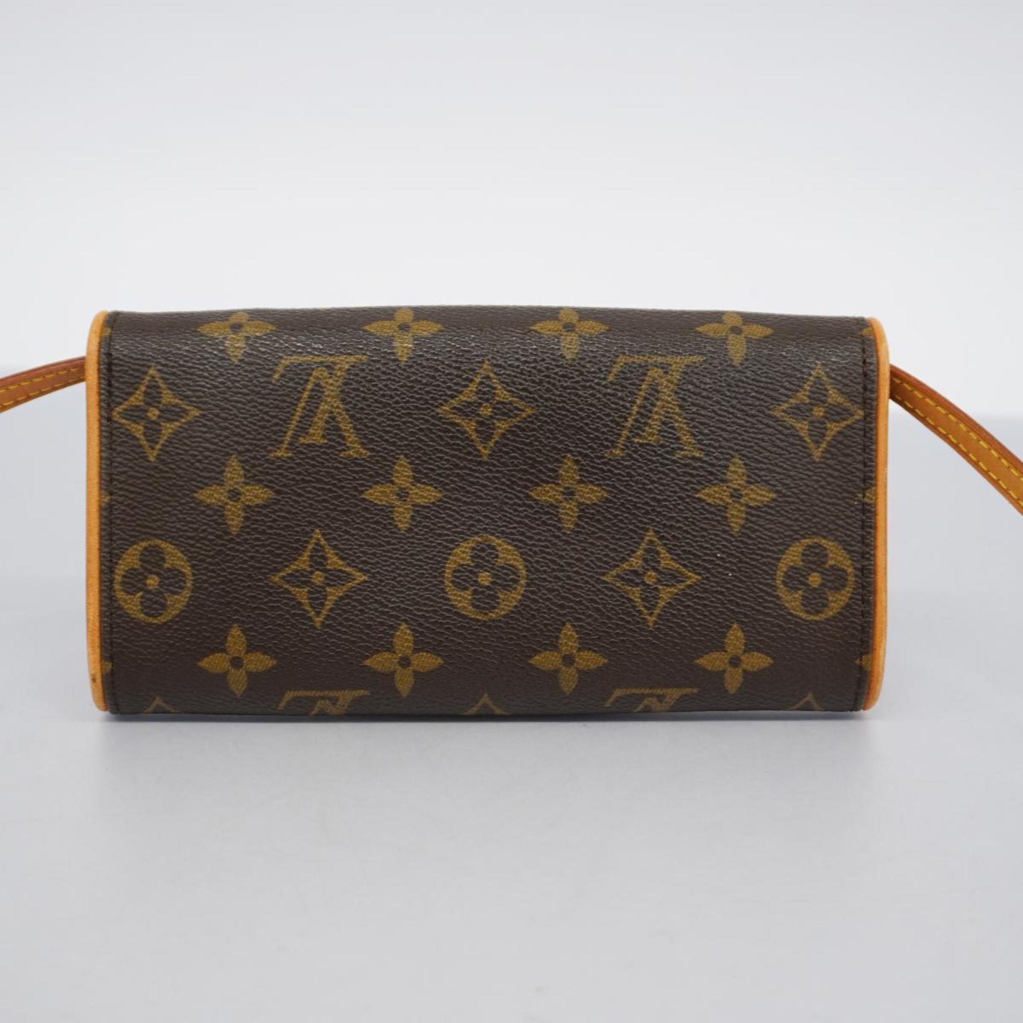 Louis Vuitton Shoulder Bag Monogram Pochette Twin PM M51854 Brown Women's