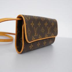 Louis Vuitton Shoulder Bag Monogram Pochette Twin PM M51854 Brown Women's