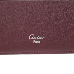 Cartier Tri-fold Wallet Must Line Long Leather Women's