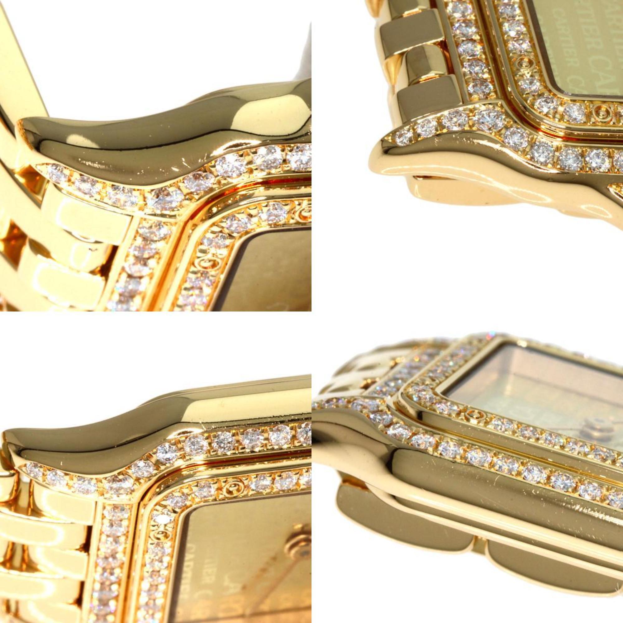 Cartier Panthere SM Diamond Watch K18 Yellow Gold K18YG Ladies