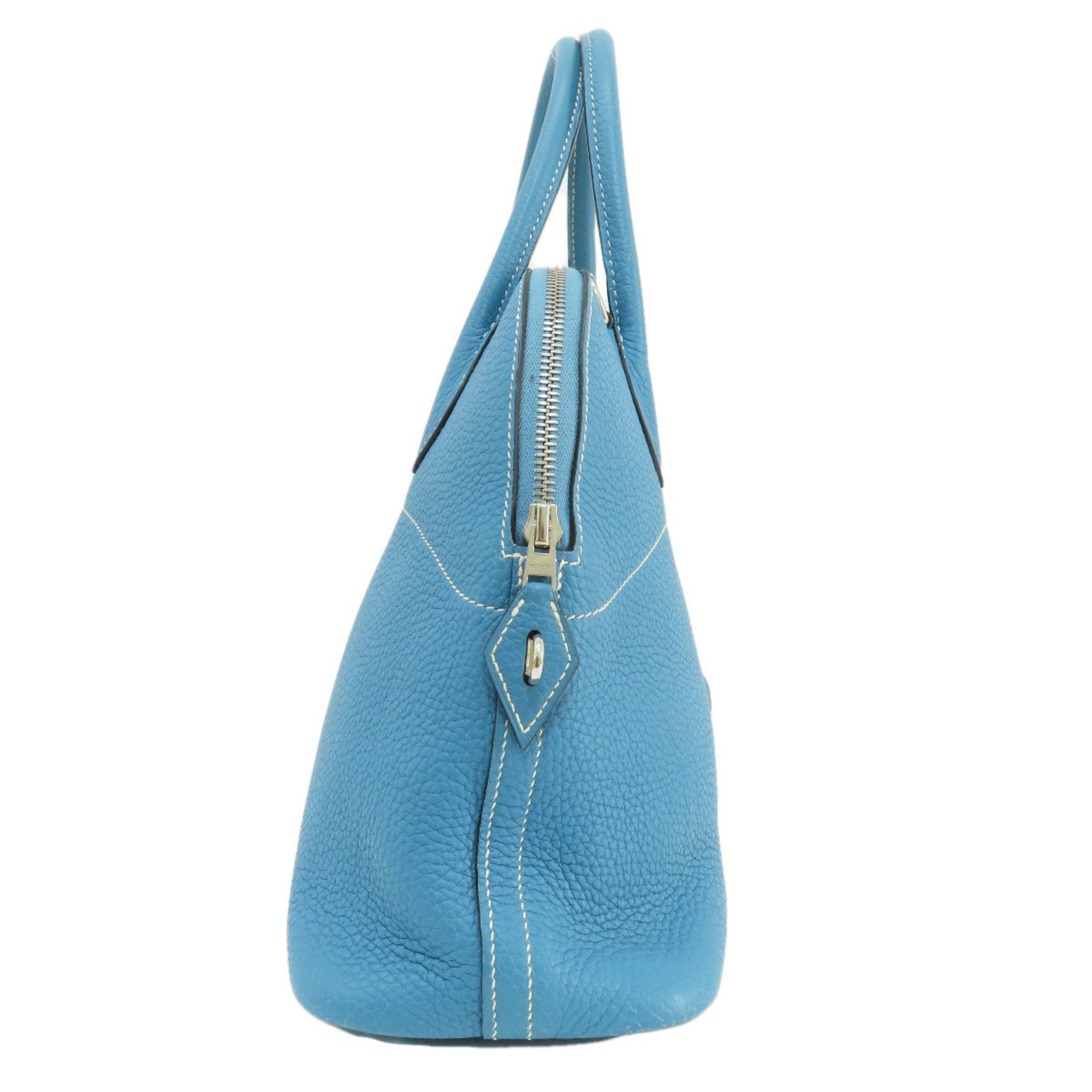 Hermes Bolide 31 Blue Jean Handbag Taurillon Women's