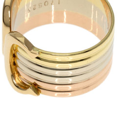 Cartier 2C LM #50 Ring, K18 Yellow Gold, K18WG, K18PG, Women's