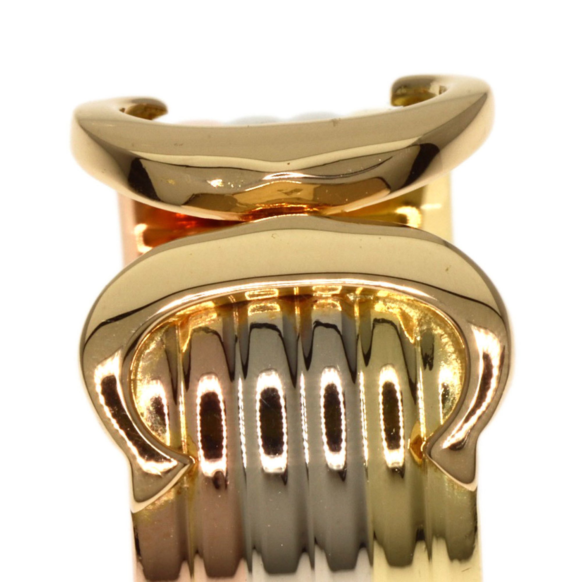 Cartier 2C LM #50 Ring, K18 Yellow Gold, K18WG, K18PG, Women's