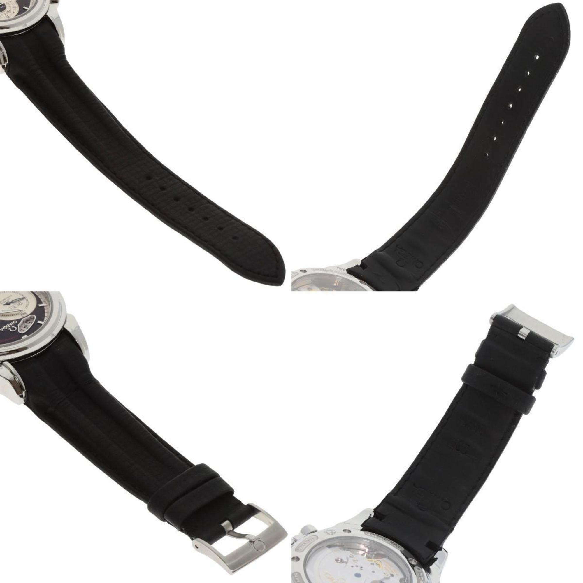 Omega 4550.50.31 De Ville Chronoscope Co-Axial Watch Stainless Steel Rubber Men's