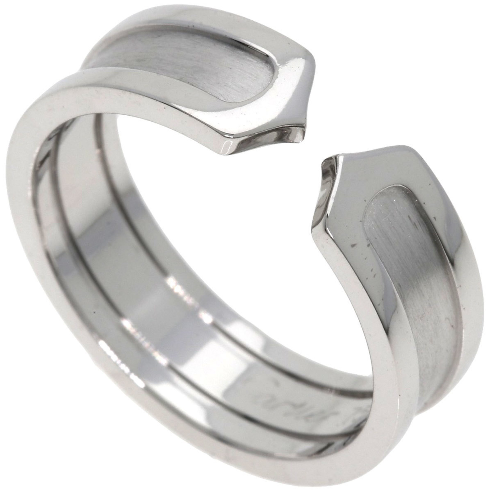 Cartier C2 Ring #59, 18K White Gold, Women's