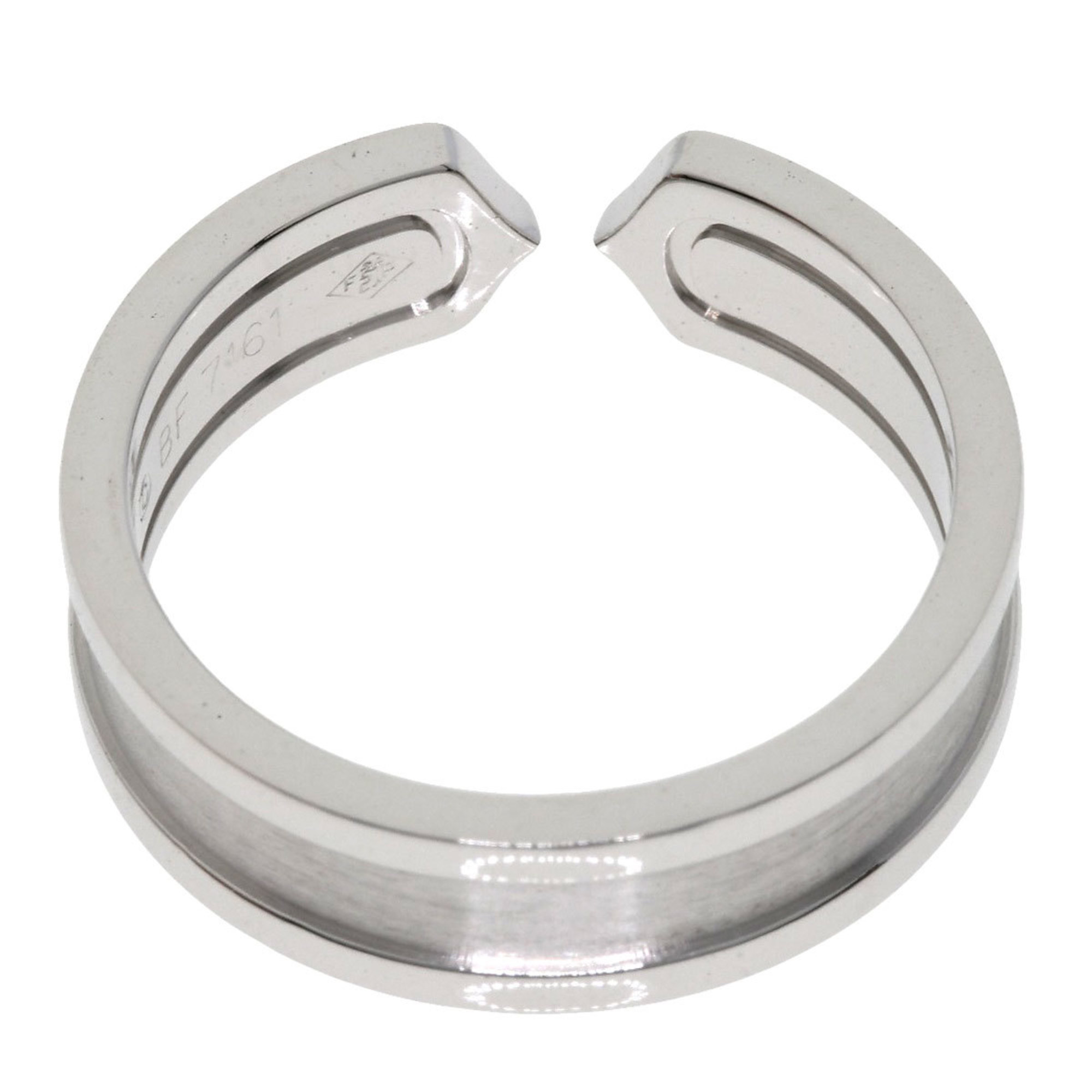 Cartier C2 Ring #59, 18K White Gold, Women's