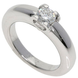 Cartier C de Solitaire Diamond #49 Ring, K18 White Gold, Women's