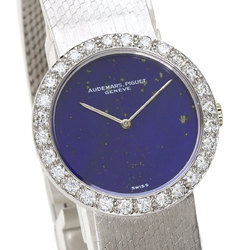 Audemars Piguet Lapis Lazuli Diamond Bezel Watch K18 White Gold K18WG Ladies